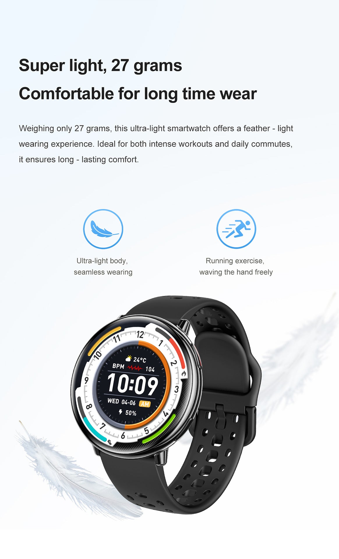 HD21Smart Watch Bluetooth Call Heart Rate Pedometer Sleep Monitoring Deep Waterproof GPS Beidou Positioning Track
