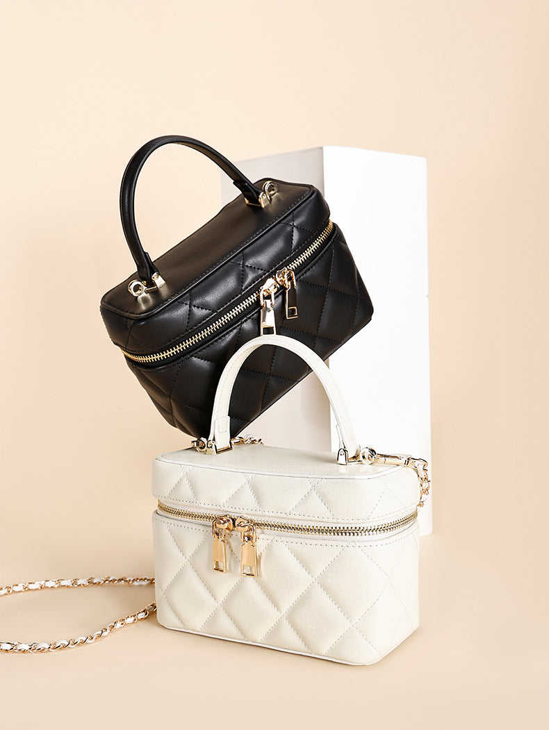 Korean Style Fashion Handbag for Women New Simple Embroidery Small Square Bag2024Spring and Summer Trendy Crossbody Bag