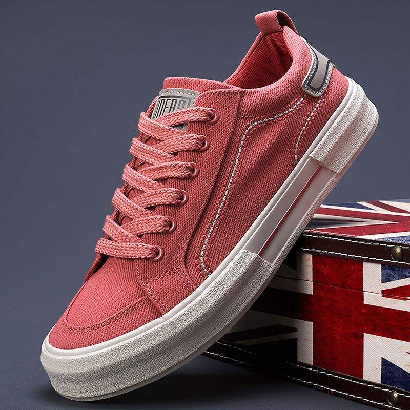 2025Autumn New Men's Shoes Low-top Breathable Flat Sneakers Men's Casual Shoes Korean Style Versatile Canvas Shoes