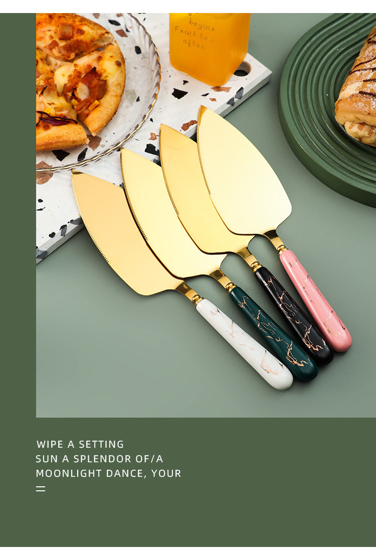 Ceramic Handle Stainless Steel Knife and Spatula Gift Set Creative Baking Tools Cheese Knife Butter Knife Cake Spatula Pizza Spatula