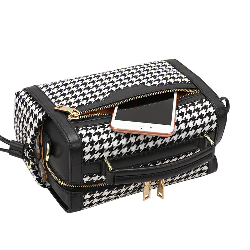 Korean Style Single Shoulder Women's Bag Wool Texture Versatile Handbag Trendy Personality Underarm Crossbody Women's Bag