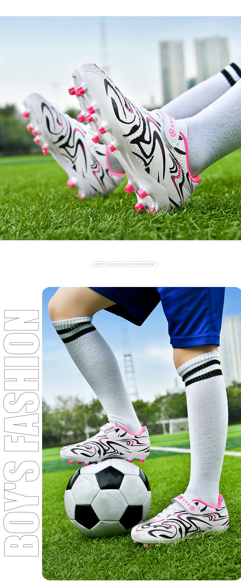 2025New Football Shoes for Men and Women, Medium and Large Children, Students, Long Spike Training Shoes, Youth Grass and Artificial Grass Field Sports