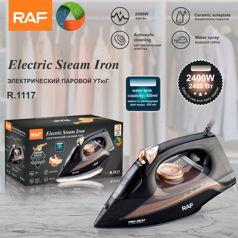 RAF European Standard Steam Iron Portable Ironing Machine Three-speed temperature-adjustable pressure-type high-power electric iron