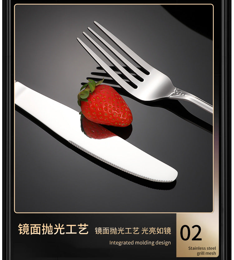 New Hot Selling Stainless Steel Royal Court Tableware Knife, Fork, Spoon40Set20Set of Steak Knives and Forks