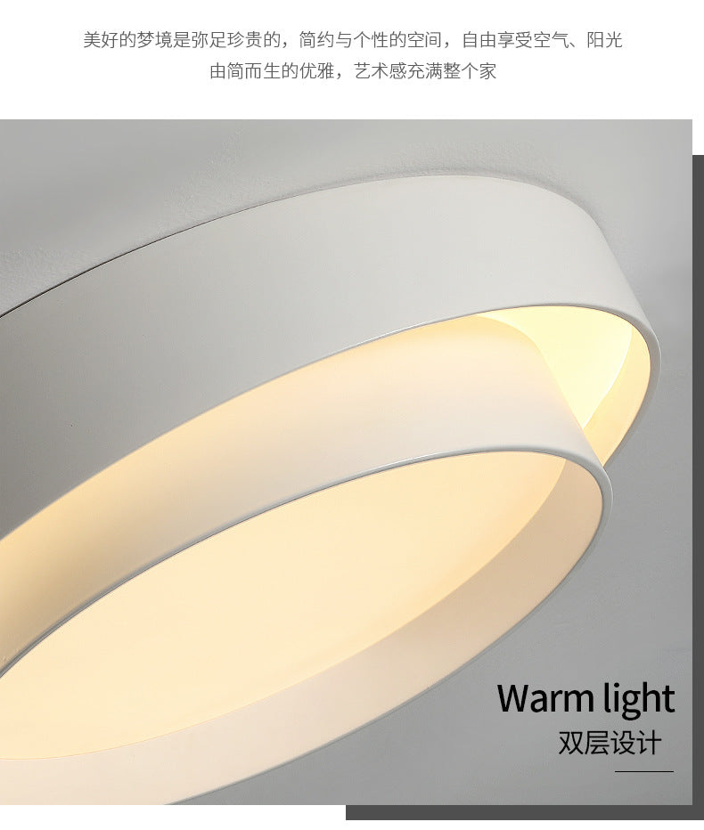 Nordic Bedroom Lamp Round Modern Simple Room Lamp Creative Living Room Lamp Home Elegant Iron Art led Ceiling Lamp