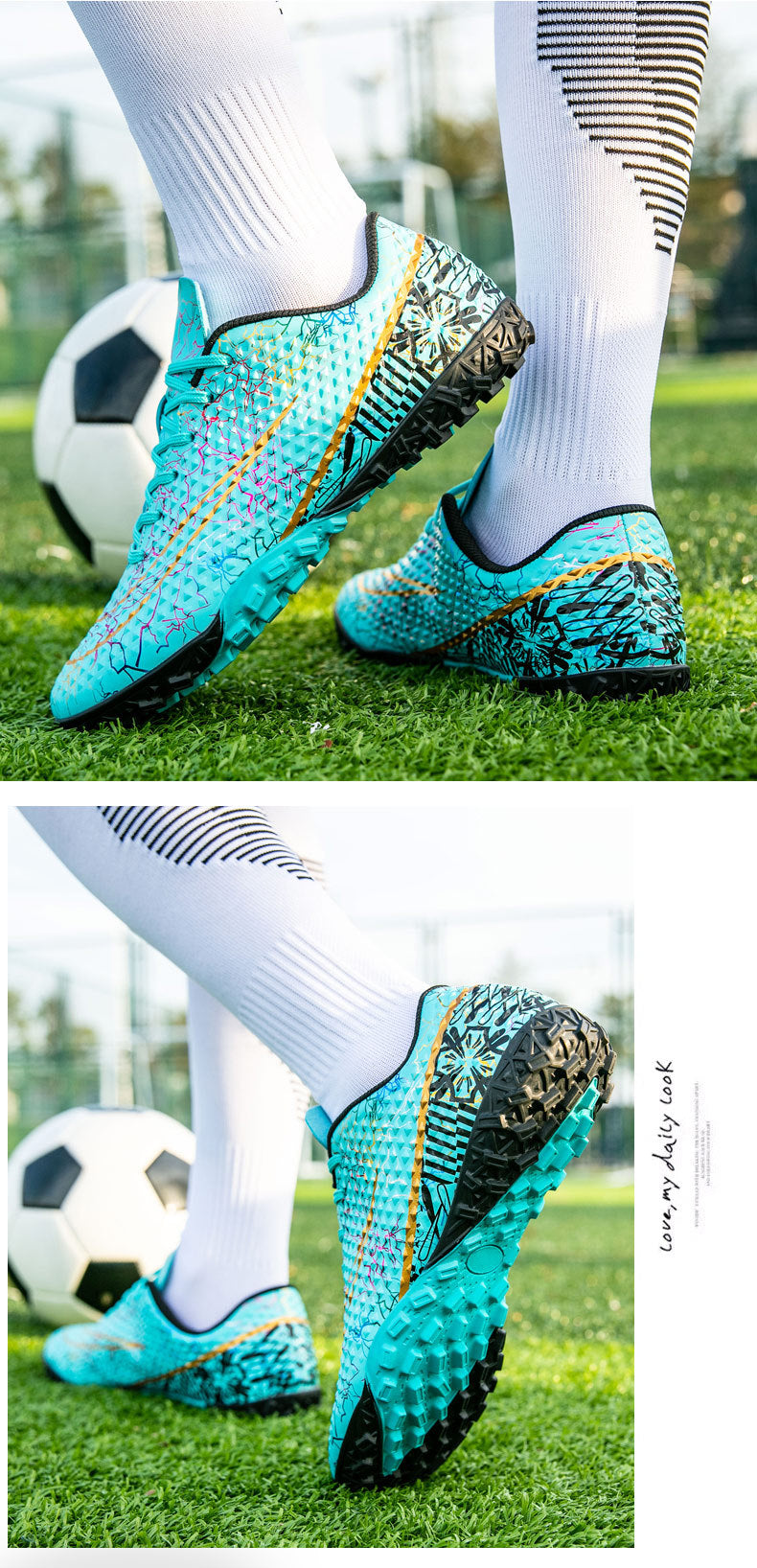 New professional football shoes for men and women AG Spike TF Broken Nail Youth Student Grassland Competition Training Shoes