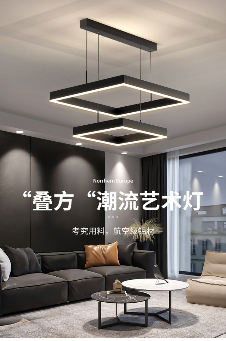 Living Room Chandelier Modern Simple Elegant Living Room Light Minimalist Bedroom Dining Room Light Nordic Style Square Living Room Main Light
