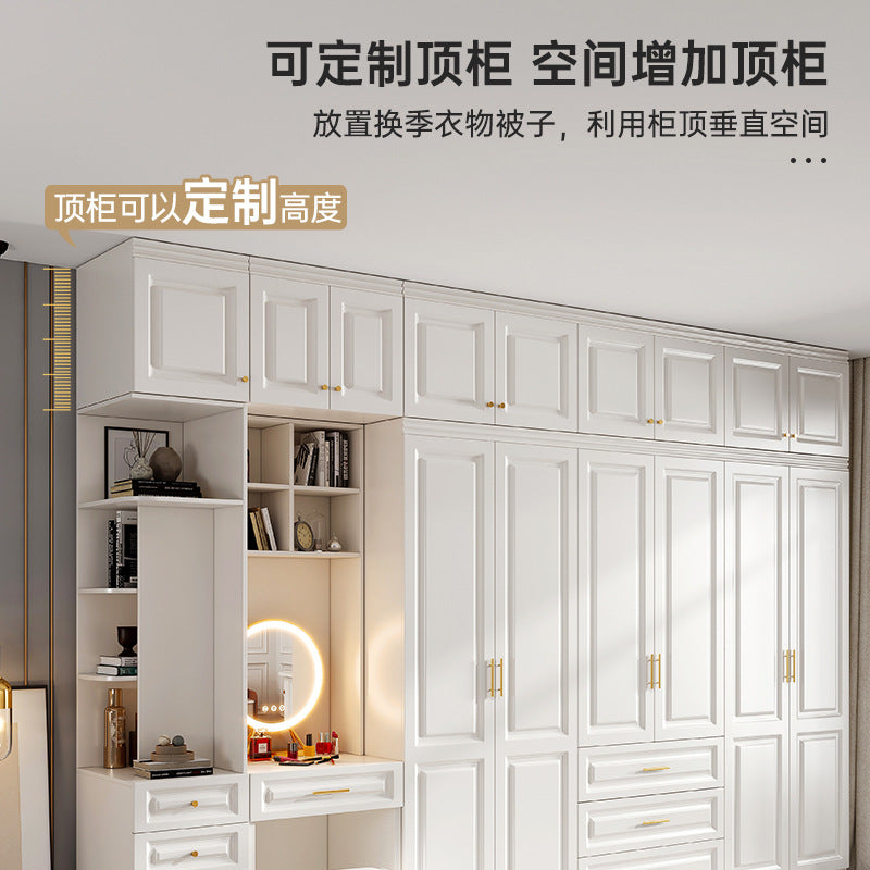 90Corner Wardrobe for Home Bedroom, Suitable for Various Sizes, Dressing Table Integrated, Trendy Simple European Style Large Wardrobe