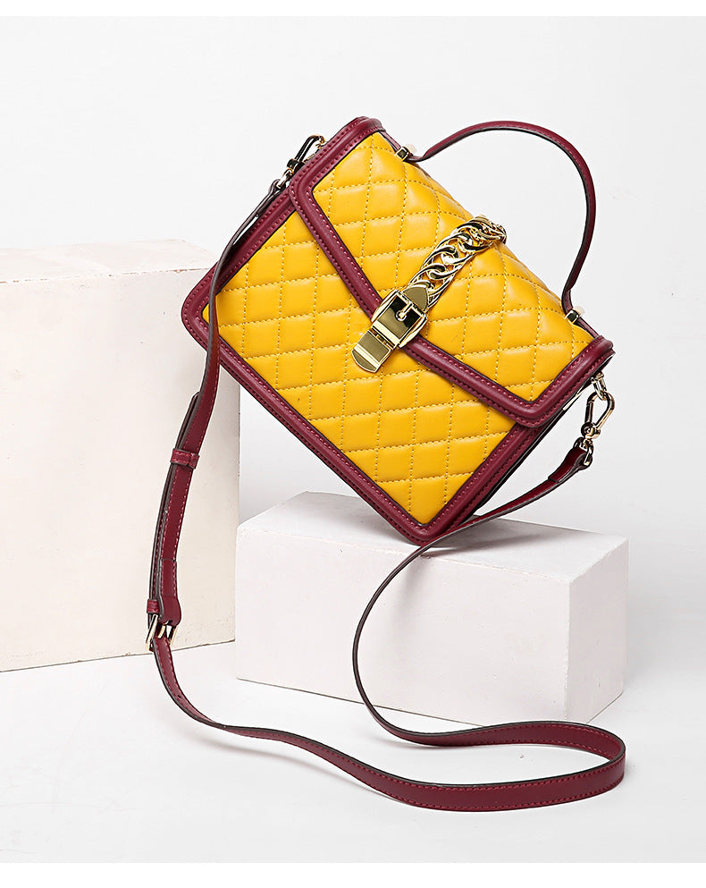 New Women's Bag Trendy Fashion Retro Quilted Small Square Bag Personality Stylish Simple Crossbody Women's Bag Handbag