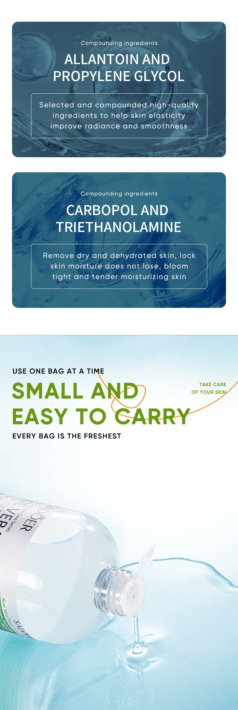 Full English Aloe Lotion500ml SADOER Moisturizing Large Capacity Lotion  Foreign Trade Wholesale