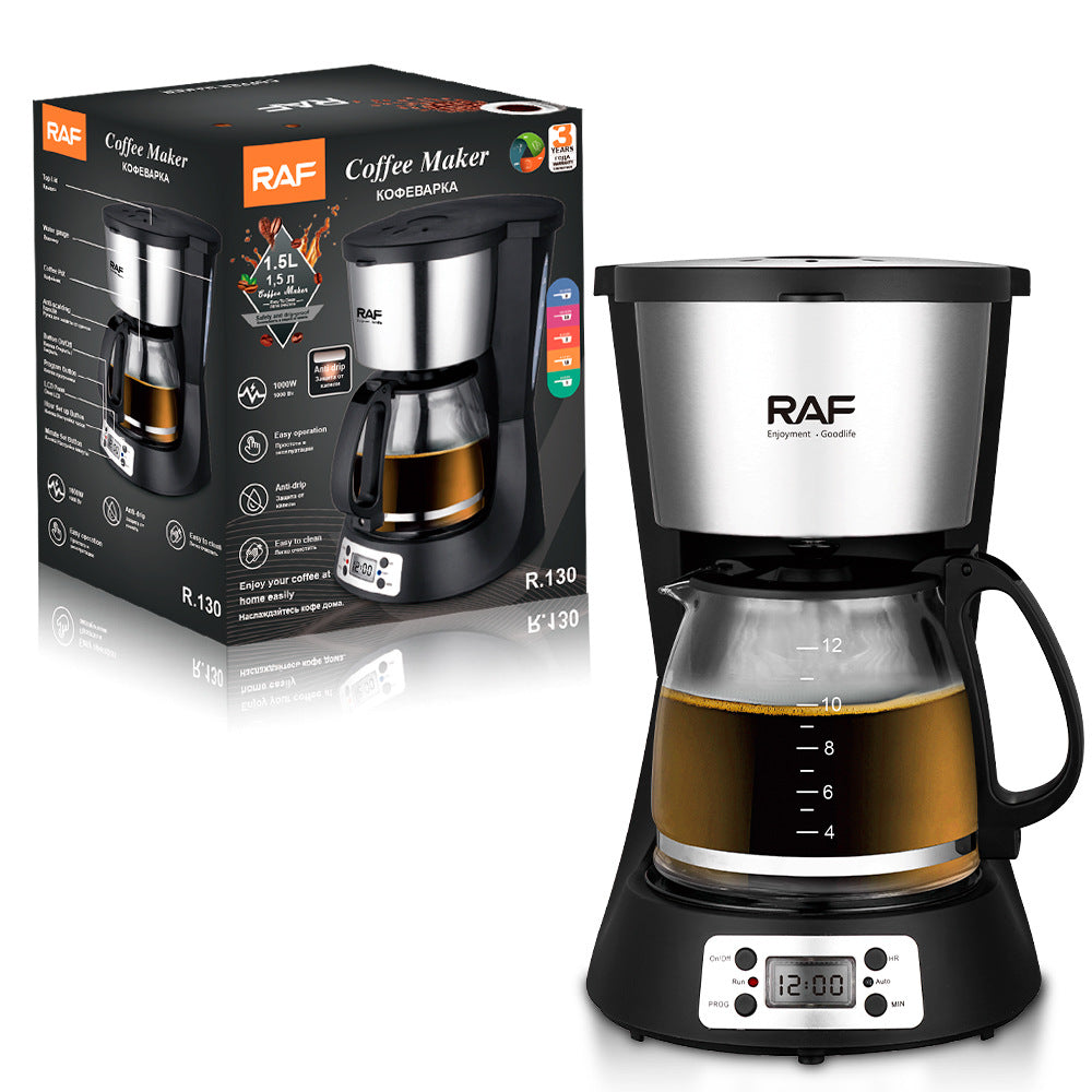 RAF Drip Coffee Maker Household Automatic Integrated Small Coffee Machine EU Plug Office Bedroom Moka Pot