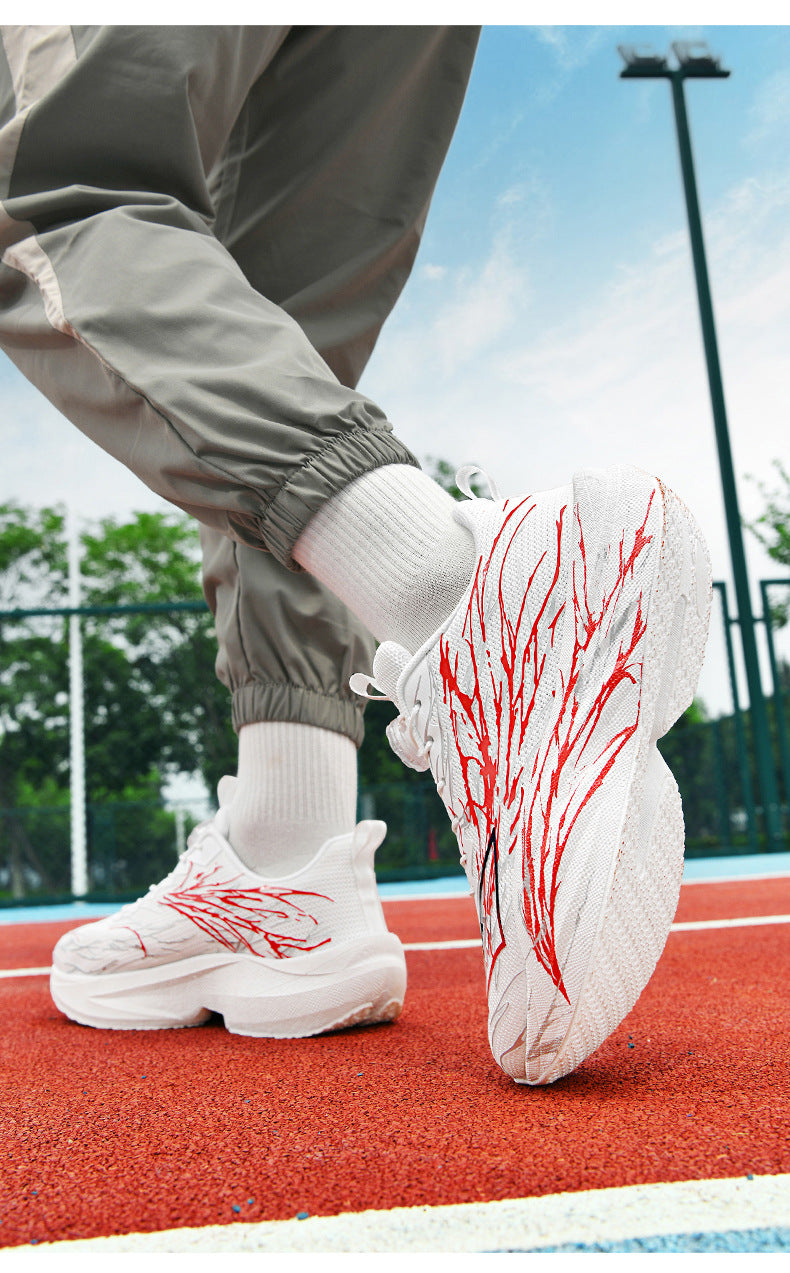 Red Rabbit9pro Really Explosive Carbon Plate Luminous Casual Breathable Running Shoes Outdoor Racing High Elastic Shock Absorption Non-slip Sneakers