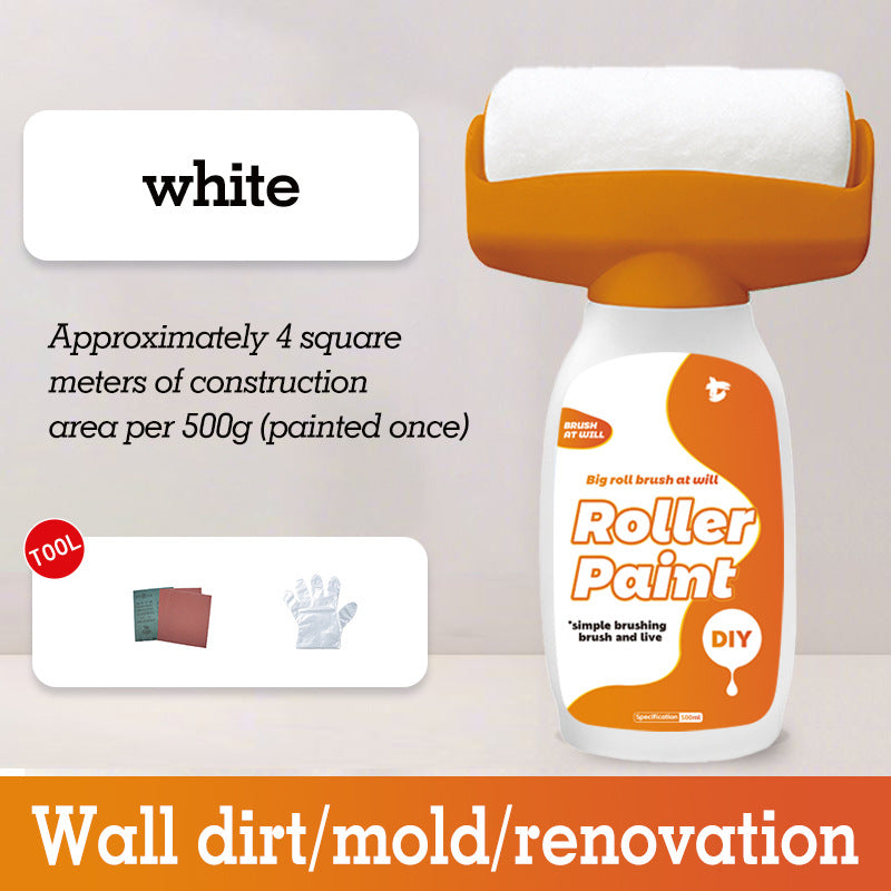 Wholesale Large Roller Paint for Indoor Wall Renovation and Repair, Water-Based Odorless Latex Paint, White Self-Painting Paint