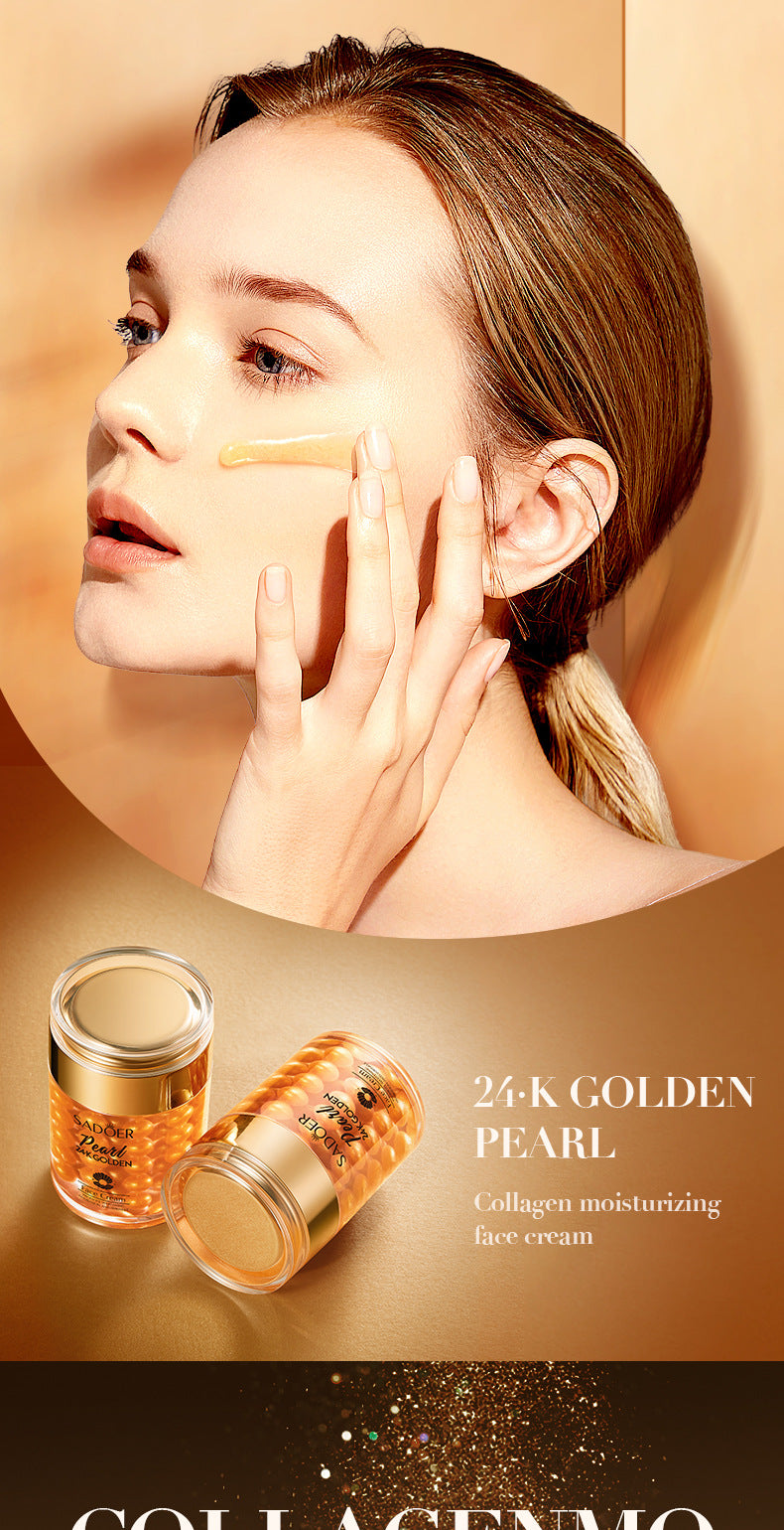 24K Gold Collagen Pearl Cream60g SADOER Hydrating and Moisturizing Face Cream Cross-Border Wholesale