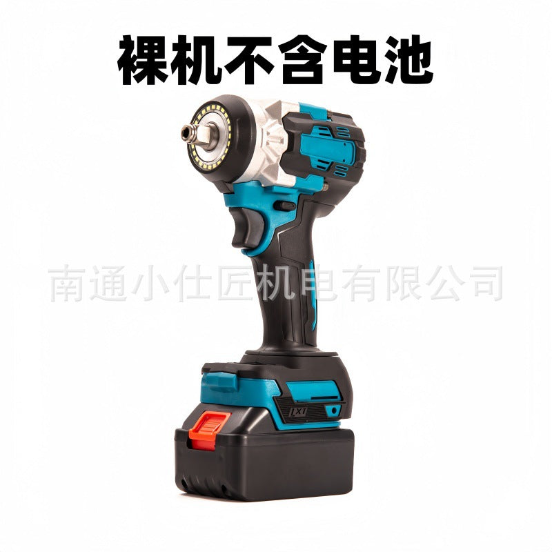 Cross-Border Foreign Trade Shadowless Aperture Lighting Electric Wrench High Torque Portable Lithium Battery Rechargeable Impact Wrench