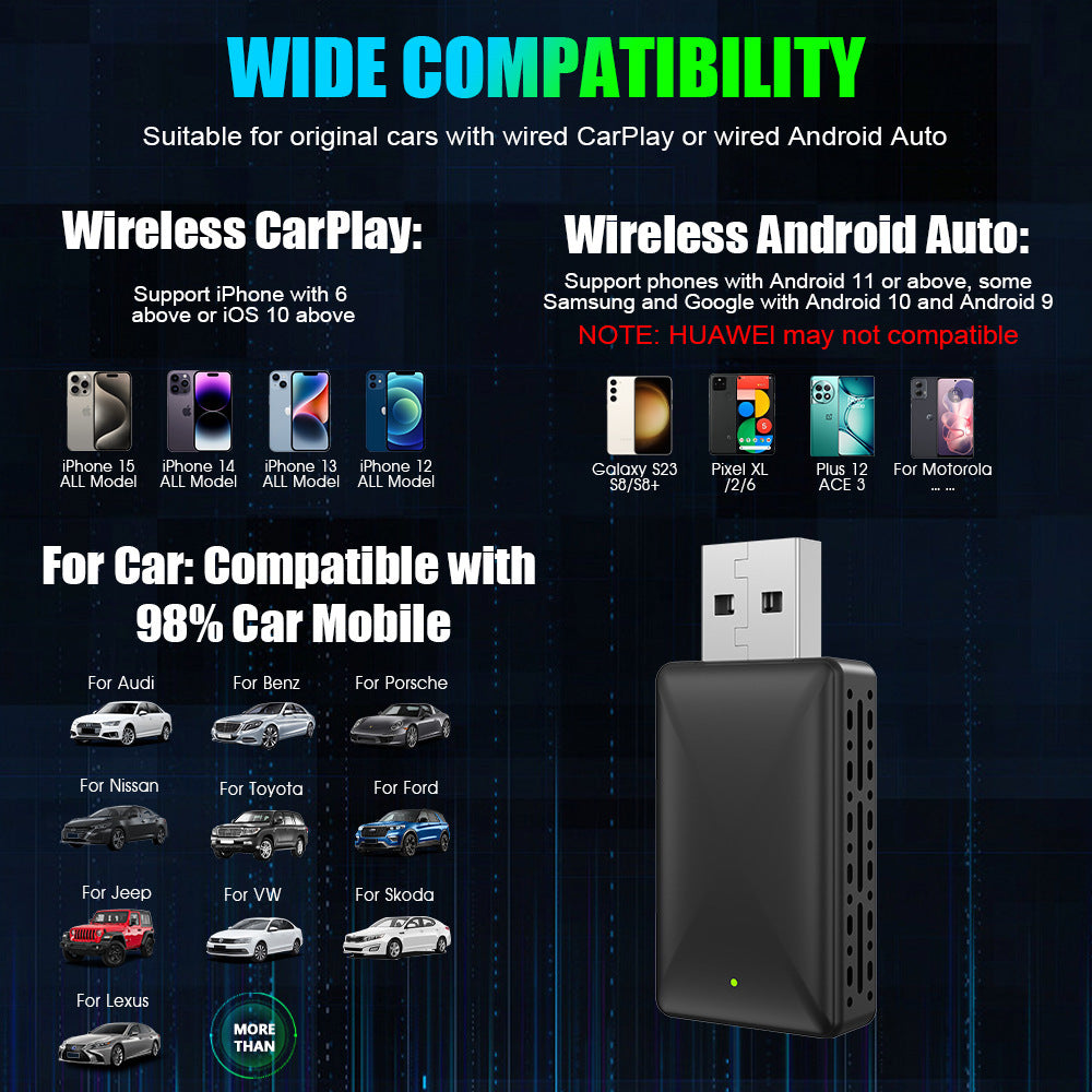 Carplay Original Car Wired to Wireless Box In-Car Smart Adapter auto Navigation Black Box Ai box