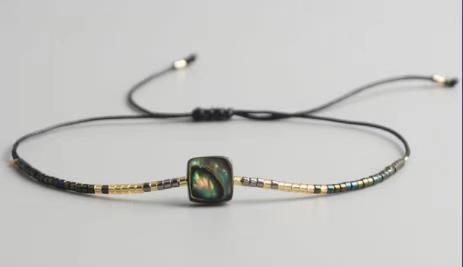 Tiger Eye Elastic Bracelet Adjustable Colorful Beaded Handmade Wrapped Bracelet Volcanic Double Row Woven Bracelet