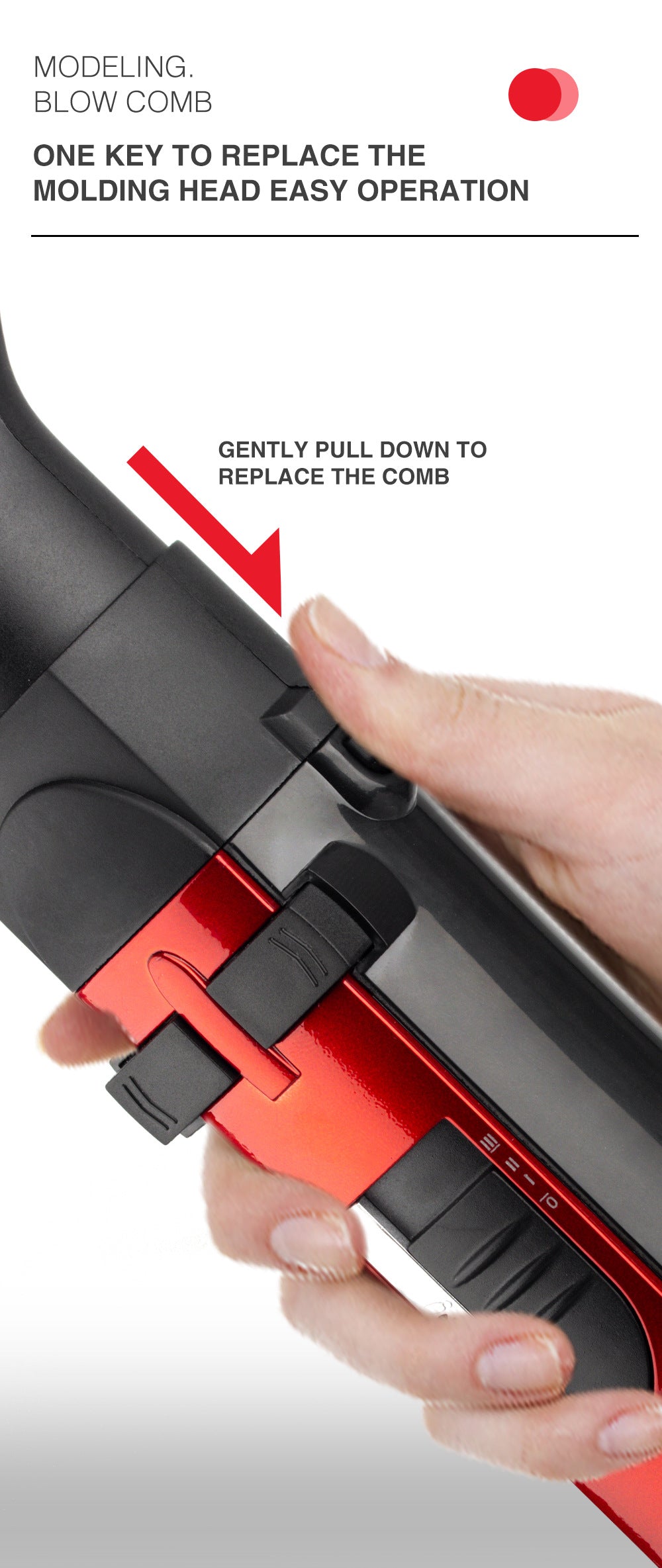 Multifunctional Curling Hair Dryer Comb Pear Flower Head High Power Household Hairdressing Styling Tool Set5