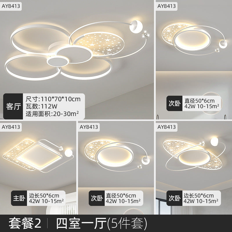 Living room lamp simple modern elegant led Starry Sky Ceiling Light Set Full House Package2025New Year's Bedroom Lamp