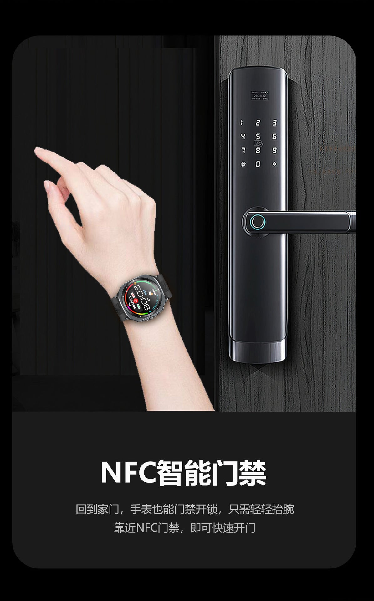 TK65Air Pump Blood Pressure Health Smartwatch Support nfc Alipay One-Click Blood Sugar and Heart Rate Bluetooth Watch