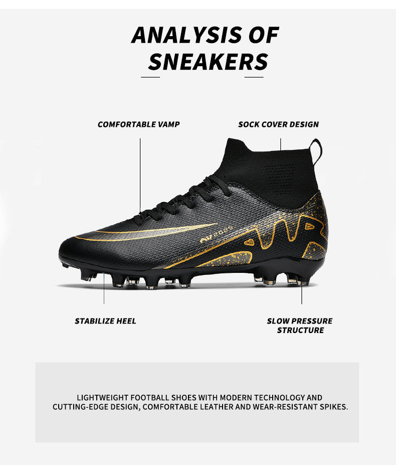 Assassin15Men's Football Shoes for Primary and Secondary School Students and Teenagers AG Spike tf Broken Nail Adult Competition Training Shoes