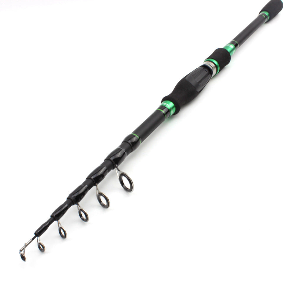 One-piece Straight Handle Telescopic Lure Rod Ultra-short Ultra-light Bass Rod Carbon Fiber Vibration Lure Rod lure