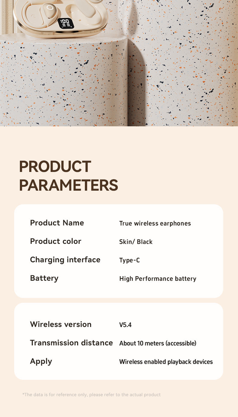 Popular M96Leather Texture Ear-Hook Bluetooth Earphones Ultra-Long Battery Life High-Value Private Model Wireless Bluetooth Earphones