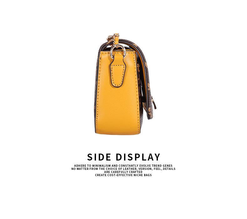 Unique Versatile Design Vintage Chain Small Square Bag for Women Retro Stylish Single Shoulder Bag Personality Simple Crossbody Bag