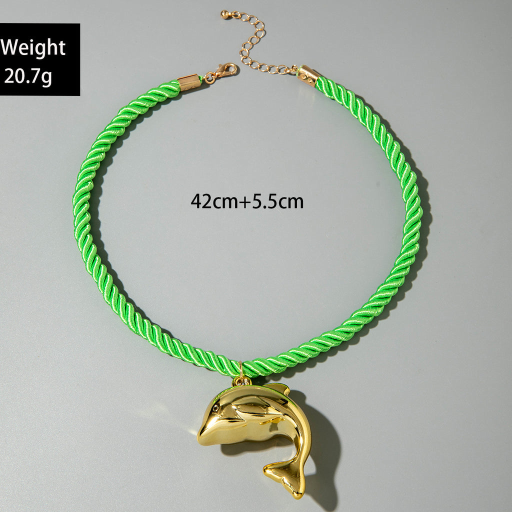 European and American Metal Ocean Style Starfish Pendant Necklace Jewelry Personality Exaggerated Star Beach Vacation Necklace for Women