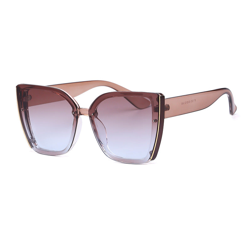 Internet Celebrity Cat Eye Large Frame Sunglasses for Women Fashion Trend UV Protection Sunglasses Korean Style Glasses sunglasses