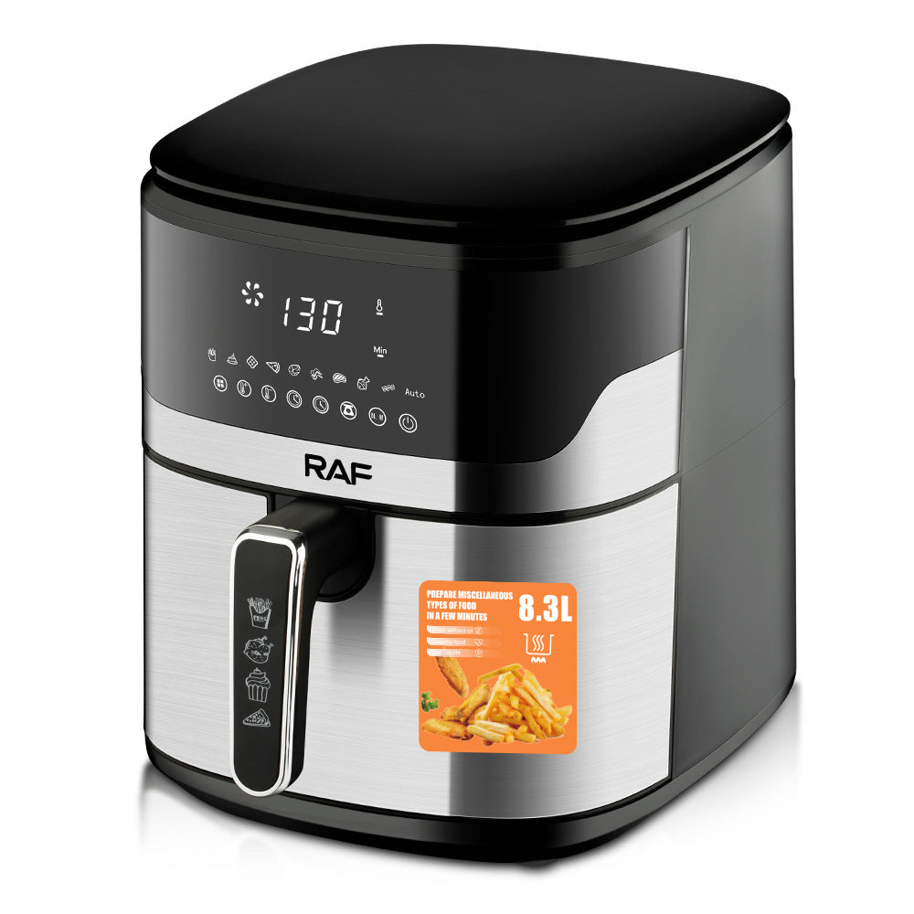 RAF European Standard Large Capacity Air Fryer8.3L Multifunctional Weighing Electric Deep Fryer with Visual Smart Touch Screen