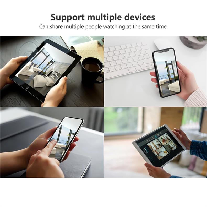 Outdoor Three-Screen Solar Camera No Electricity No Network Remote HD Night Vision Orchard Monitor Home Surveillance