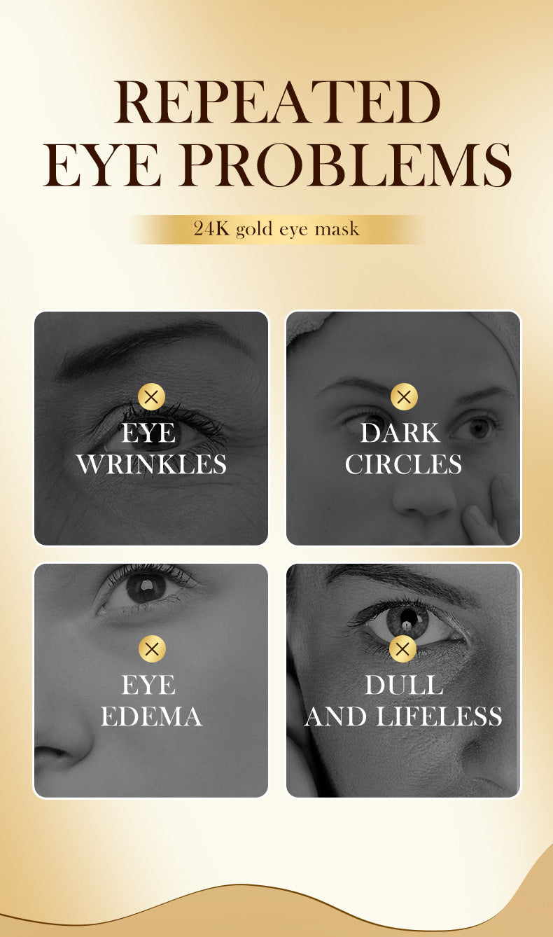 Eye Mask7.9g FAYANKOU24K Golden Aloe Vera Hydrating Nourishing Eye Mask Cross-Border Wholesale