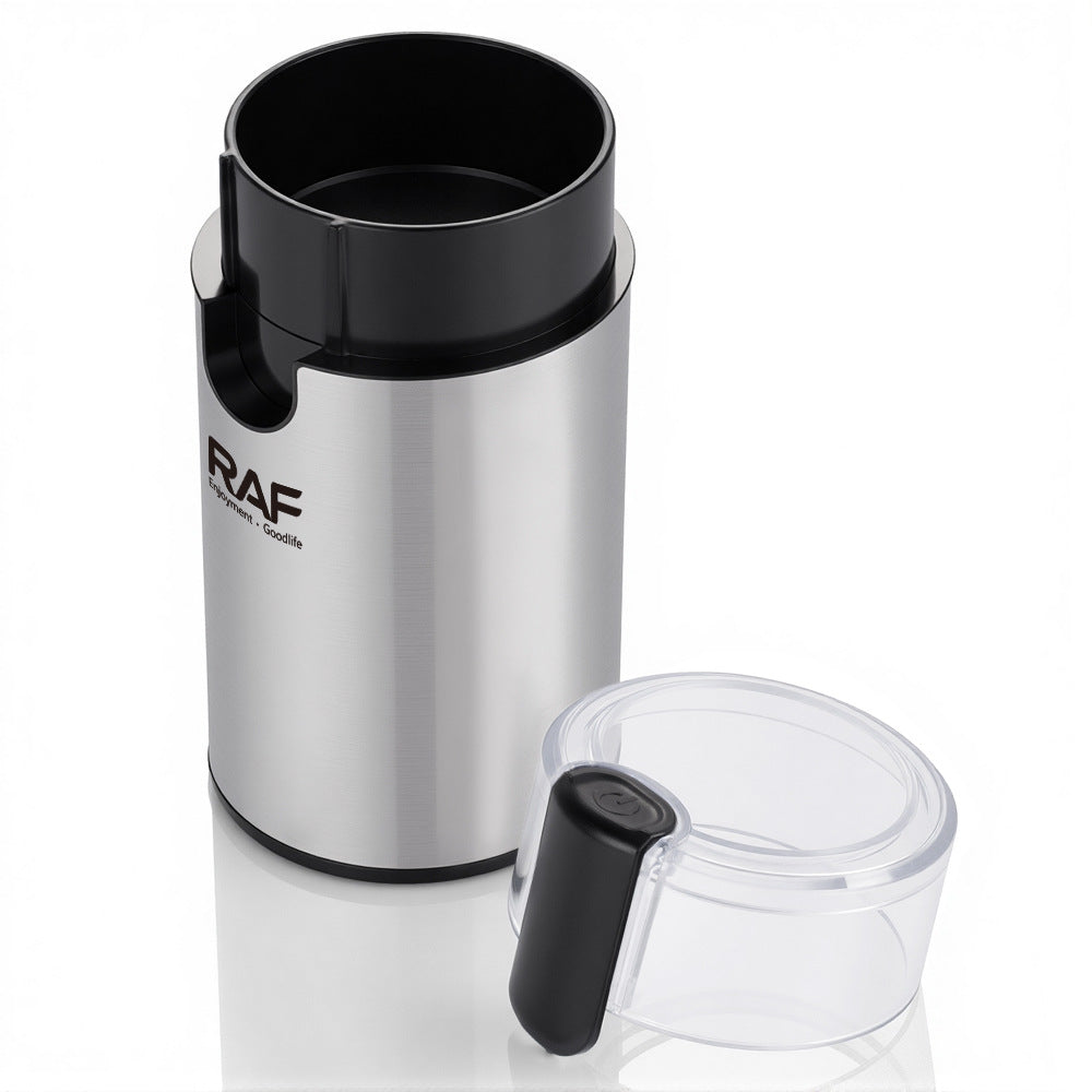 RAF European Standard Household Fully Automatic Coffee Bean Grinder Dry Grinding Lightweight Coffee Grinder R7148