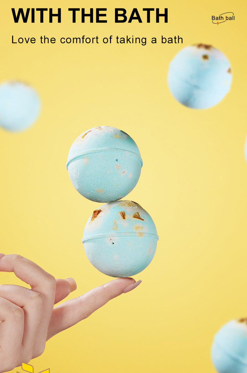 Full English Dried Flower Explosive Bath Salt Ball100gSADOER Clean Fragrance Bath Ball  Wholesale