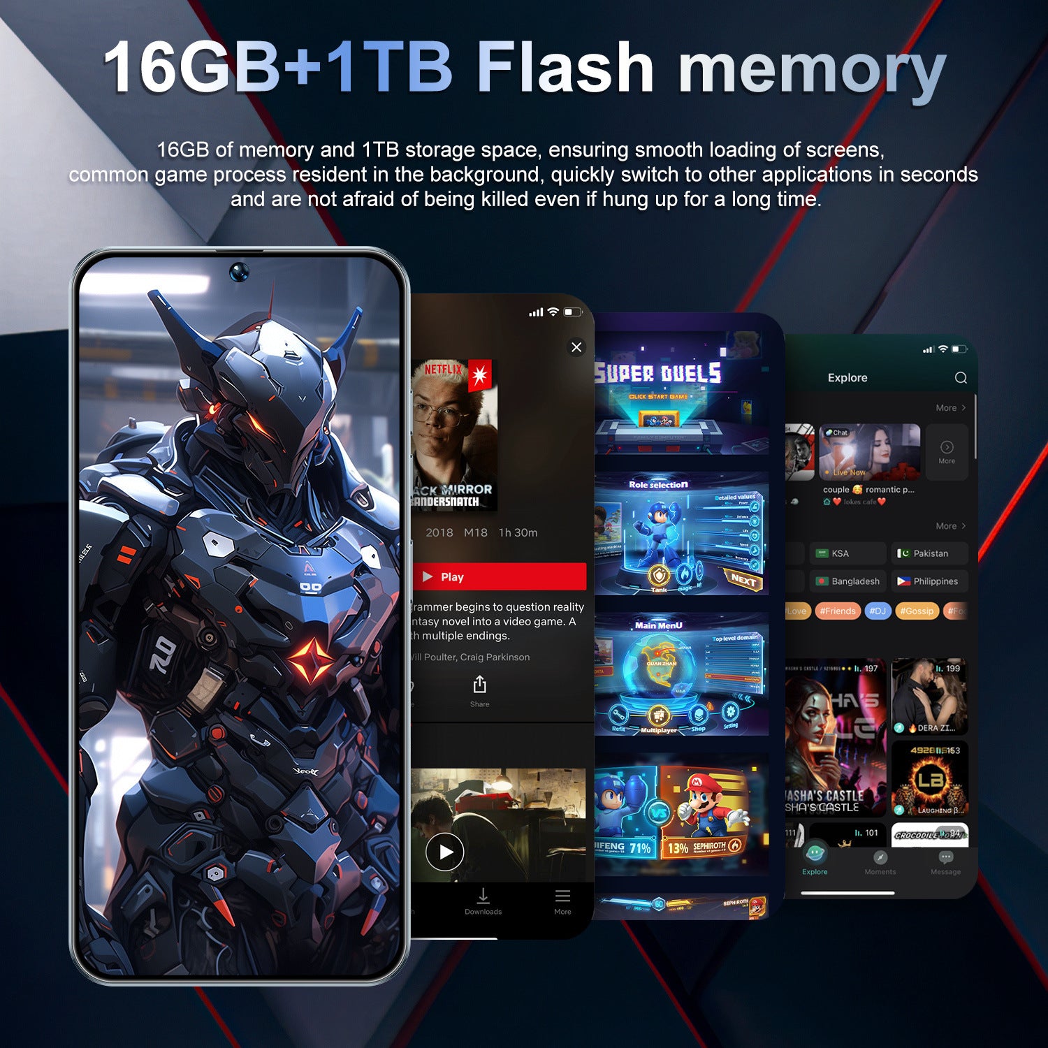Popular GT 30 Pro Mobile Phone16+1TB Android7.3Inch Large Screen Hot Selling on AliExpress