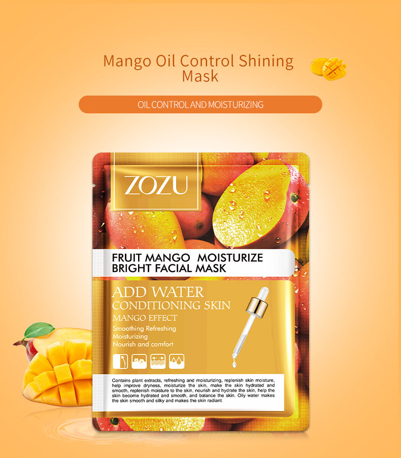 Cross-border Plant and Fruit Face Mask25g  Red Pomegranate Mango Oligopeptide Moisturizing Mask Export Manufacturer Wholesale