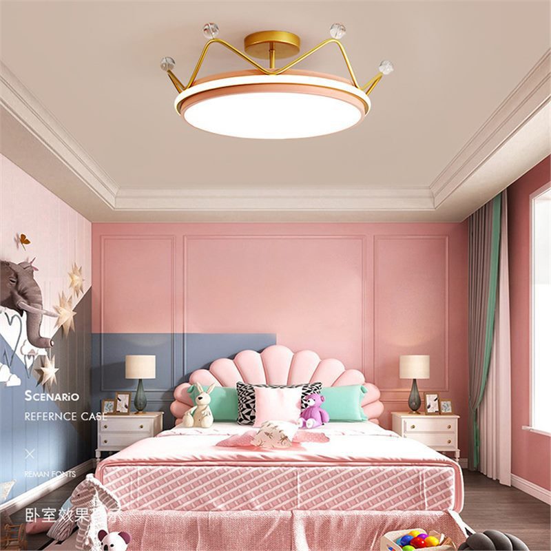 Crown Bedroom Light Ceiling Light Modern Minimalist Boy Princess Girl Creative Room Light Fixture led Children's Room Light
