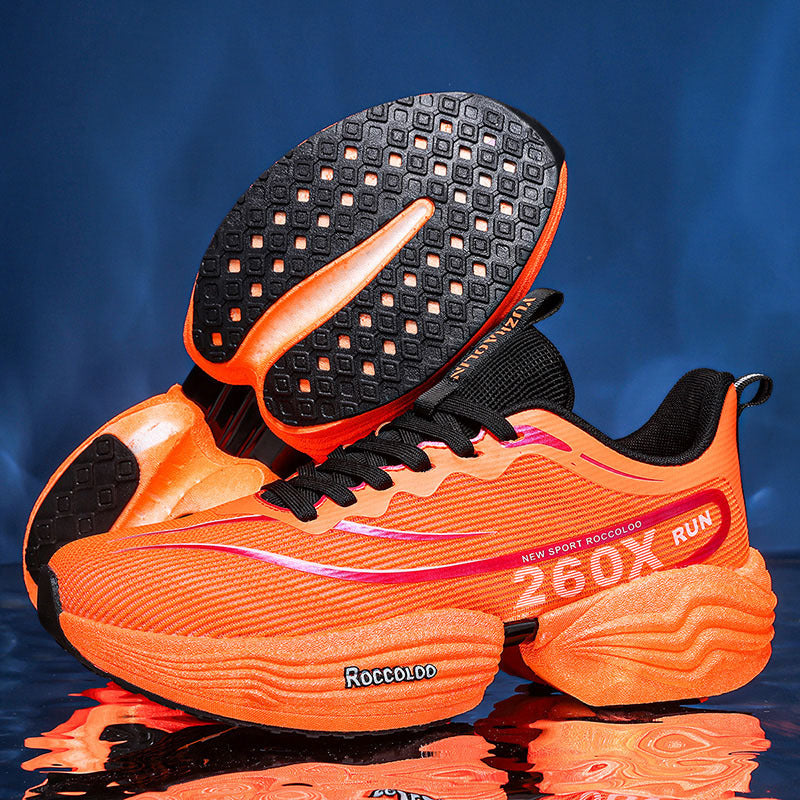 2025New Carbon Plate Anti-Slip Soft Sole Sports Shoes Dropshipping Couple Mesh Breathable Racing Running Shoes