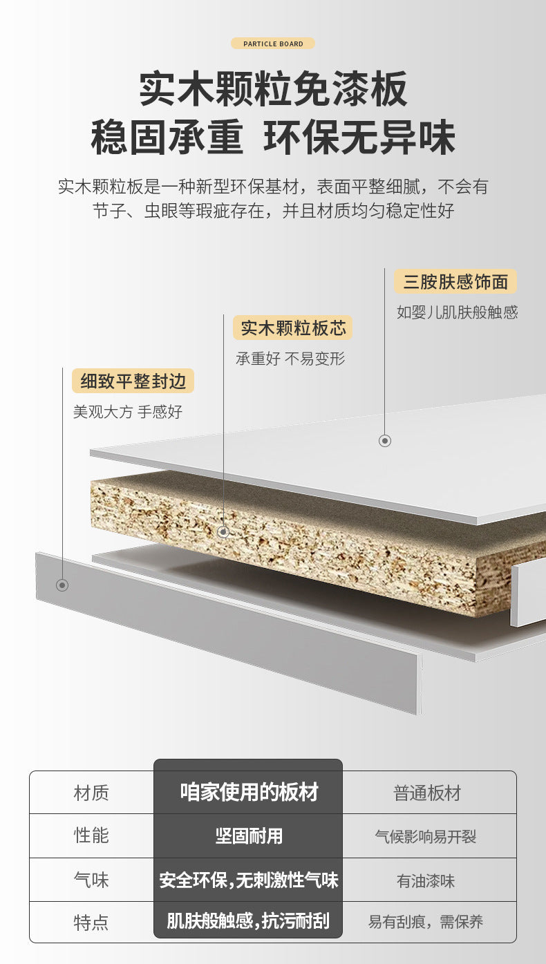 French Cream Style Wardrobe Small Apartment Home Cabinet Modern Simple Bedroom Full-Height Storage Cabinet Light Luxury Large Wardrobe