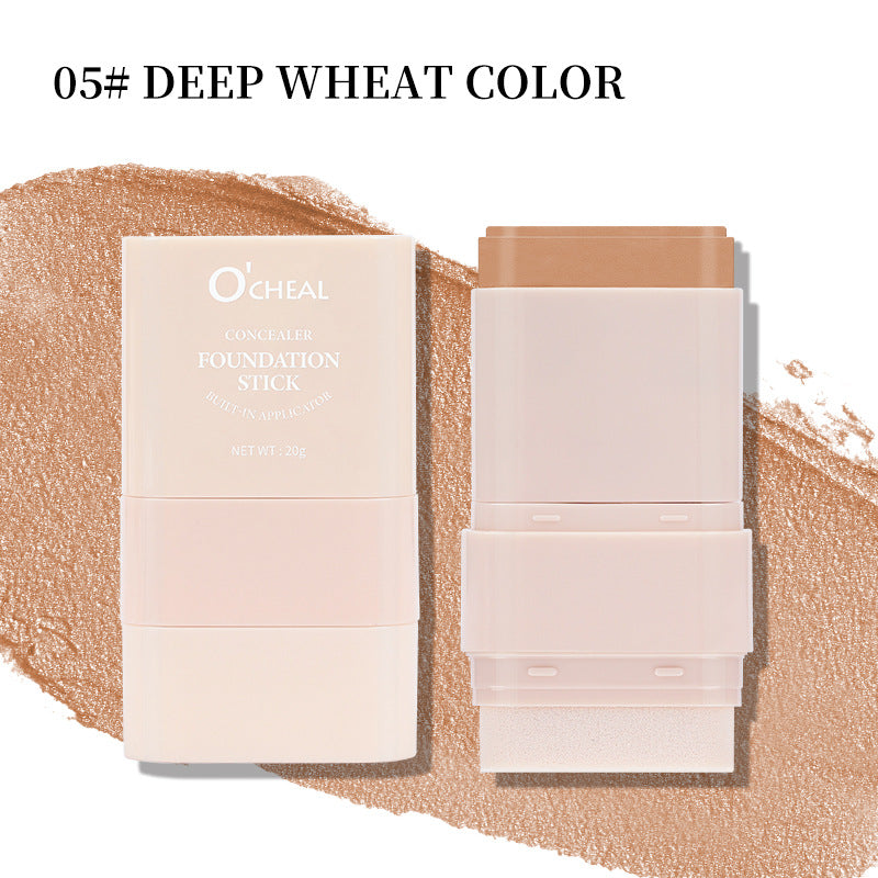 Cosmetic Non-Smudge Foundation Double-Ended Rotating Concealer Long-Lasting Waterproof Sweat Sponge Brush Head Cream Foundation
