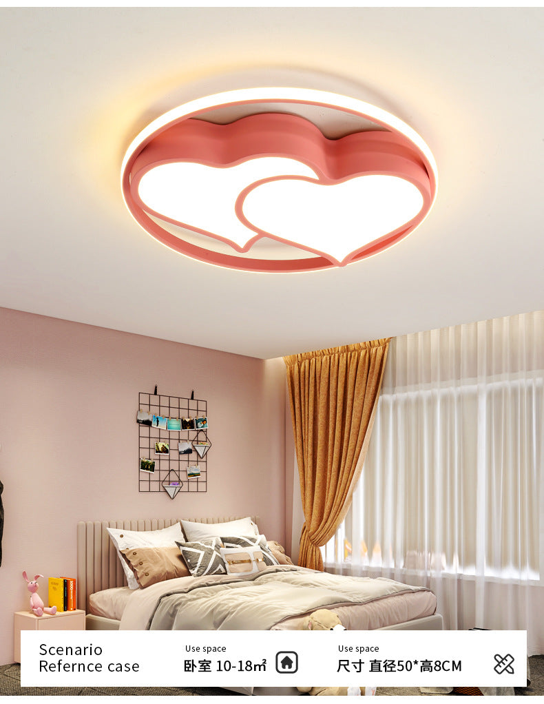Children's Room Bedroom Lamp Boys Girls Pink Creative Cartoon Ceiling Lamp Cozy Romantic Room Lamp Master Bedroom Lamp