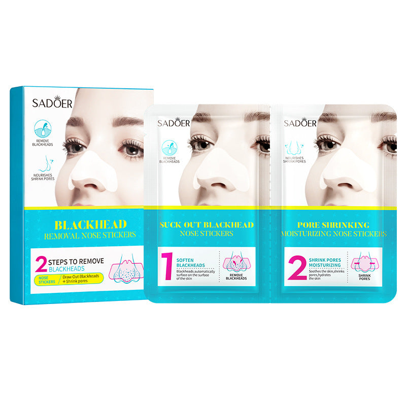 Blackhead Removal Nose Strips SADOER Two-step Blackhead Removal Cleansing and Pore Refining Cross-border Wholesale