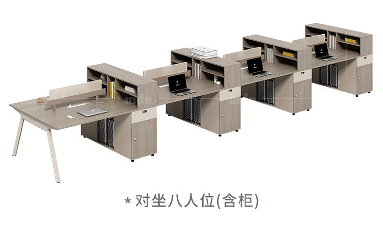 Staff Desk Office Desk and Chair Set Simple Modern Office Partition Computer Desk Employee Desk Six-Person Booth