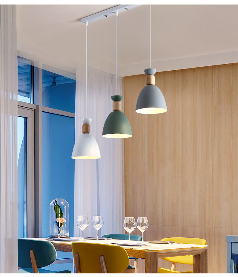 Nordic Restaurant Pendant Light Three-Head Bar Dining Room Table Lamp Creative Personality Bedroom Lamp Modern Minimalist Lighting Fixture