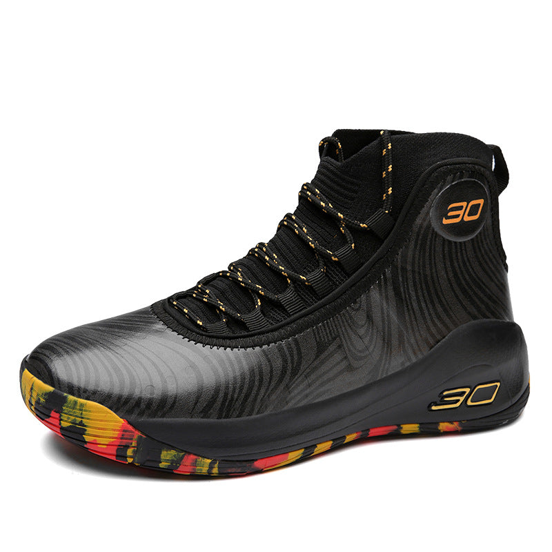 2025New Youth Support Shock Absorption Wear-Resistant Non-Slip Sports Shoes Men's fashion Soft and plaid Basketball Shoes