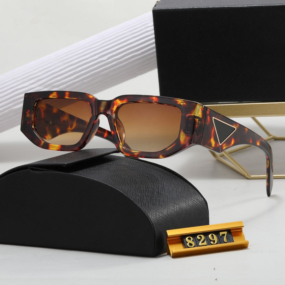 Europe and America PRA Fashionable Square Sunglasses for Men and Women8297Manufacturer Lightweight UV Protection Japanese and Korean Style