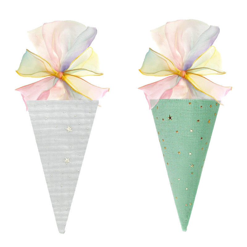 Back-to-School Season Colorful Ice Cream Cone Children's Accessories Gift Bowknot Souvenir Girl Back-to-School Season Creative Gift