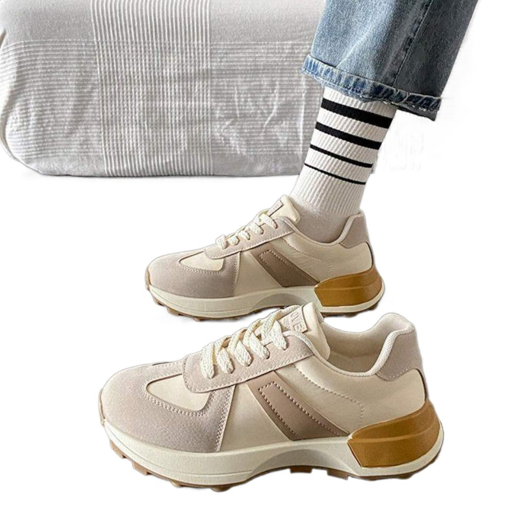 Thick-Soled Waffle Waist-Accentuating Women's Sneakers2025Spring and summer new retro fashion height-increasing running sports casual shoes