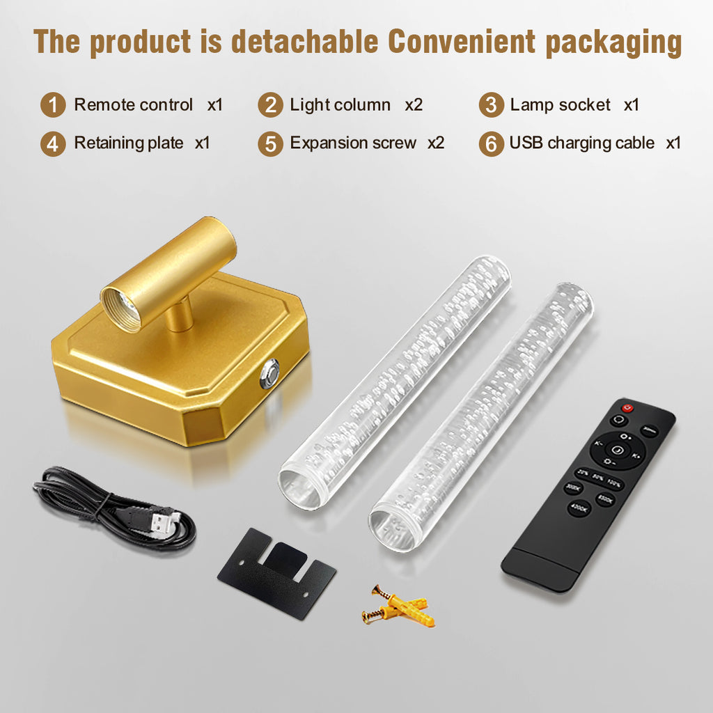 Rechargeable Wall Lamp Light Guide Column Wall Lamp Indoor Wall Lamp No Wiring Wall Lamp Magnetic Wall Lamp Strip Wall Lamp
